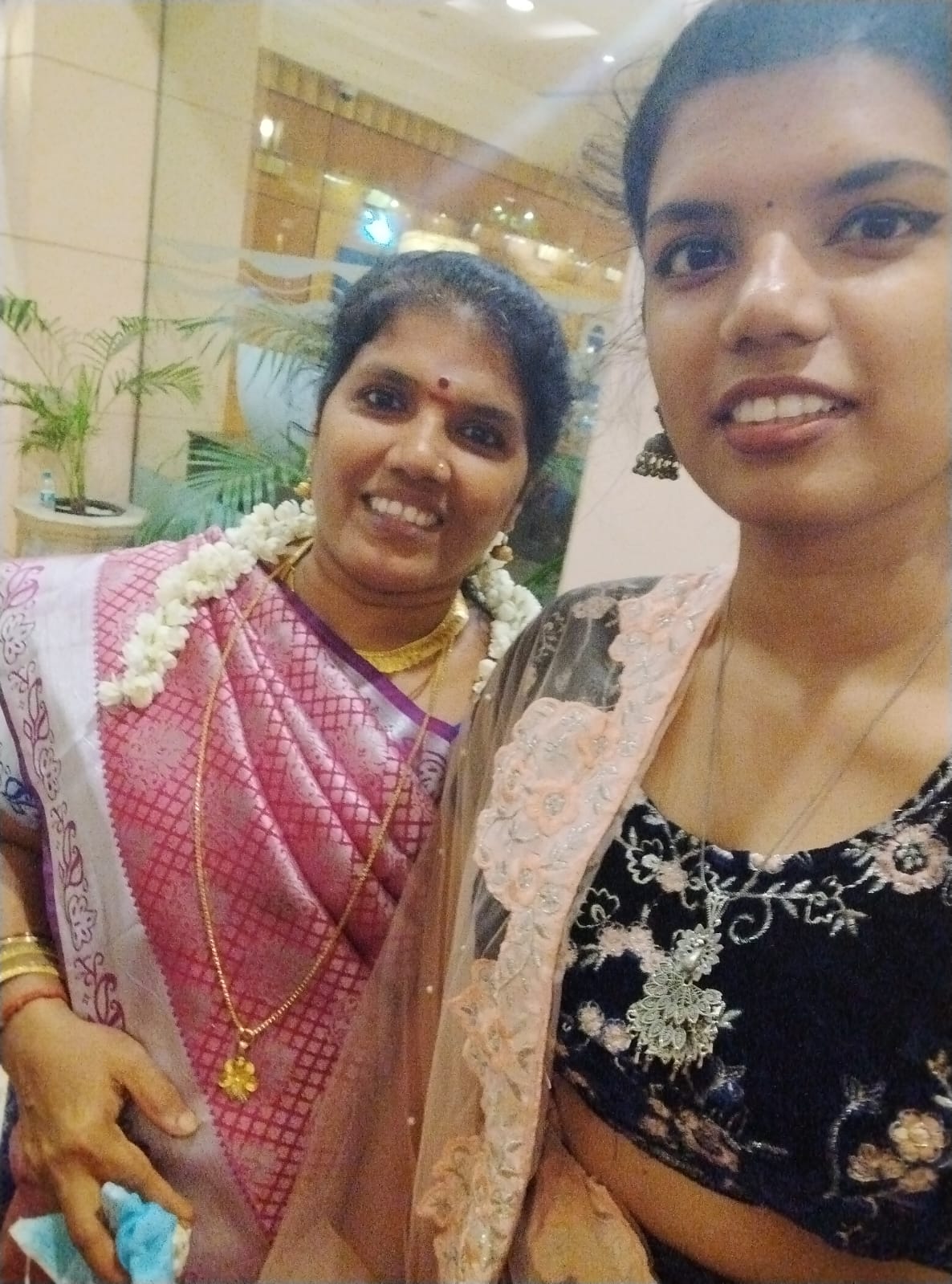 Ramyaswathi Subramanian founder of Tailor Kadai with her Mom